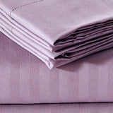 Embossed 1800 Series Wrinkle Resistant Soft Stripe Bed Sheet Set Ocean Blue by Plazatex