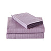 Embossed 1800 Series Wrinkle Resistant Soft Stripe Bed Sheet Set Ocean Blue by Plazatex