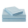 Plazatex 1800 Embossed  Stripe Premium All Season Bed Sheet Set Queen Plum