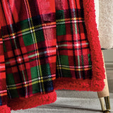 Plazatex 100% Polyester Plaid Printed Reversible Throw Blanket 50" x 60" Maulticolor