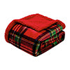 Plazatex 100% Polyester Plaid Printed Reversible Throw Blanket 50" x 60" Maulticolor