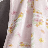 Plazatex 100% Polyester Butterfly Garden Lightweight Oversized Throw Blanket 60" x 70" White