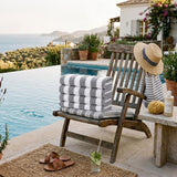 Plazatex Terry Cabana 80% Cotton 20% Polyester Oversized 4 Pack Beach Bath Towel 36" x 66"