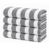 Plazatex Terry Cabana 80% Cotton 20% Polyester Oversized 4 Pack Beach Bath Towel 36" x 66"