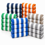 Plazatex Terry Cabana 80% Cotton 20% Polyester Oversized 4 Pack Beach Bath Towel 36" x 66"
