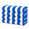 Plazatex Terry Cabana 80% Cotton 20% Polyester Oversized 4 Pack Beach Bath Towel 36" x 66"
