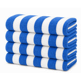 Plazatex Terry Cabana 80% Cotton 20% Polyester Oversized 4 Pack Beach Bath Towel 36" x 66"
