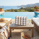 Plazatex Terry Cabana 80% Cotton 20% Polyester Oversized 4 Pack Beach Bath Towel 36" x 66"