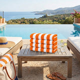 Plazatex Terry Cabana 80% Cotton 20% Polyester Oversized 4 Pack Beach Bath Towel 36" x 66"