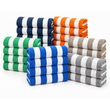 Plazatex Terry Cabana 80% Cotton 20% Polyester Oversized 4 Pack Beach Bath Towel 36" x 66"