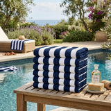 Plazatex Terry Cabana 80% Cotton 20% Polyester Oversized 6 Pack Beach Bath Towel 36" x 66"