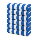 Plazatex Terry Cabana 80% Cotton 20% Polyester Oversized 6 Pack Beach Bath Towel 36" x 66"