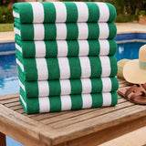 Plazatex Terry Cabana 80% Cotton 20% Polyester Oversized 6 Pack Beach Bath Towel 36" x 66"