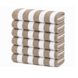 Plazatex Terry Cabana 80% Cotton 20% Polyester Oversized 6 Pack Beach Bath Towel 36" x 66"