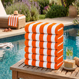 Plazatex Terry Cabana 80% Cotton 20% Polyester Oversized 6 Pack Beach Bath Towel 36" x 66"