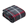 Plazatex Midnight Plaid 100% Polyester Lightweight Reversible Throw Blanket 50