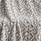 Plazatex Peralto Ultra Soft Plush 100% Polyester Lightweight Decorative Sofa Bed Throw 50"x60" Grey