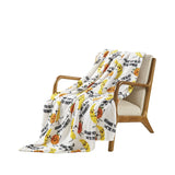Plazatex Orange You Glad Ultra Soft Plush Oversized Polyester Lightweight Throw 50" x 70" Orange