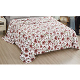 Plazatex 100% Polyester Luxurious Ultra Soft Lightweight Rayla Printed Bed Blanket 102" x 90" Floral