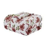 Plazatex 100% Polyester Luxurious Ultra Soft Lightweight Rayla Printed Bed Blanket 102" x 90" Floral
