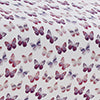 Plazatex 100% Polyester Luxurious Ultra Soft Lightweight Rose Butterfly Printed Bed Blanket 102" x 90" White/Purple