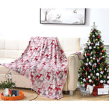Plazatex Reindeer Plush Decorative All Season Throw Blanket 50" x 60" Grey