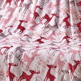 Plazatex Reindeer Plush Decorative All Season Throw Blanket 50" x 60" Grey