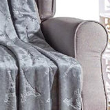 Plazatex Eiffel Tower Embossed Decorative Super Soft Throw Blanket for Sleep/Decor 2 Pack 50" x 60" Grey