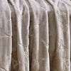 Plazatex Eiffel Tower Embossed Decorative Super Soft Throw Blanket for Sleep/Decor 2 Pack 50" x 60" Taupe