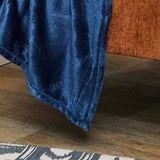 Plazatex Eiffel Tower Embossed Decorative Super Soft Throw Blanket for Sleep/Decor 2 Pack 50" x 60" Oxford Blue