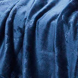 Plazatex Eiffel Tower Embossed Decorative Super Soft Throw Blanket for Sleep/Decor 2 Pack 50" x 60" Oxford Blue