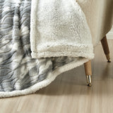 Plazatex Alaska Sherpa Decorative Super Soft Throw Blanket for Sleep/Decor 2 Pack 50" x 60" Grey