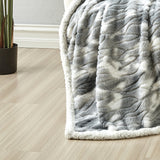 Plazatex Alaska Sherpa Decorative Super Soft Throw Blanket for Sleep/Decor 2 Pack 50" x 60" Grey
