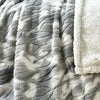 Plazatex Alaska Sherpa Decorative Super Soft Throw Blanket for Sleep/Decor 2 Pack 50" x 60" Grey