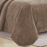 Plazatex Chevron Braided Stylish Soft Comfortable and Lightweight All Seasons Blanket King Taupe