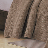 Plazatex Chevron Braided Stylish Soft Comfortable and Lightweight All Seasons Blanket King Taupe