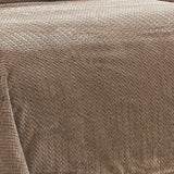 Plazatex Chevron Braided Stylish Soft Comfortable and Lightweight All Seasons Blanket King Taupe