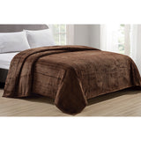 Plazatex Chevron Braided Stylish Soft Comfortable and Lightweight All Seasons Blanket King Choclate