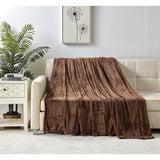 Plazatex Chevron Braided Stylish Soft Comfortable and Lightweight All Seasons Blanket King Choclate