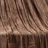 Plazatex Chevron Braided Stylish Soft Comfortable and Lightweight All Seasons Blanket King Choclate
