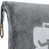 Plazatex 100% Polyester Comfort Fly Travel Wrinkle Resistant Pillow & Blanket Set 40" x 70" Gray
