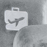 Plazatex 100% Polyester Comfort Fly Travel Wrinkle Resistant Pillow & Blanket Set 40" x 70" Gray