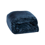 Plazatex 100% Polyester Comfort Fly Travel Wrinkle Resistant Pillow & Blanket Set 40" x 70" Navy