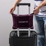 Plazatex 100% Polyester Comfort Fly Travel Wrinkle Resistant Pillow & Blanket Set 40" x 70" Plum