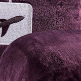 Plazatex 100% Polyester Comfort Fly Travel Wrinkle Resistant Pillow & Blanket Set 40" x 70" Plum