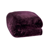 Plazatex 100% Polyester Comfort Fly Travel Wrinkle Resistant Pillow & Blanket Set 40" x 70" Plum