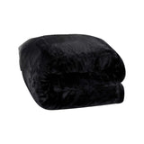 Plazatex 100% Polyester Comfort Fly Travel Wrinkle Resistant Pillow & Blanket Set 40" x 70" Black