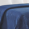 Plazatex Striata Lined Oversized All Season 100% Polyester Blanket Navy