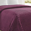 Plazatex Striata Lined Oversized All Season 100% Polyester Blanket Queen Plum