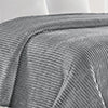 Plazatex Striata Lined Oversized All Season 100% Polyester Blanket Queen Grey